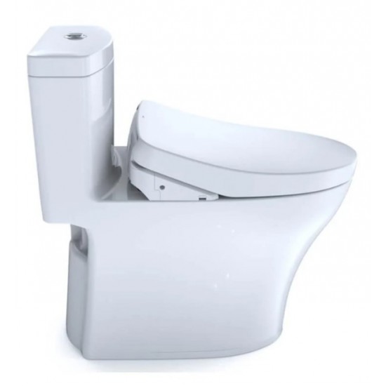 TOTO MW6463046CUMFG#01 Aquia IV 1G One-Piece Elongated Toilet with 1.0 GPF & 0.8 GPF Dual Flush and Washlet+ S500e in Cotton