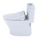 TOTO MW6463046CUMFG#01 Aquia IV 1G One-Piece Elongated Toilet with 1.0 GPF & 0.8 GPF Dual Flush and Washlet+ S500e in Cotton