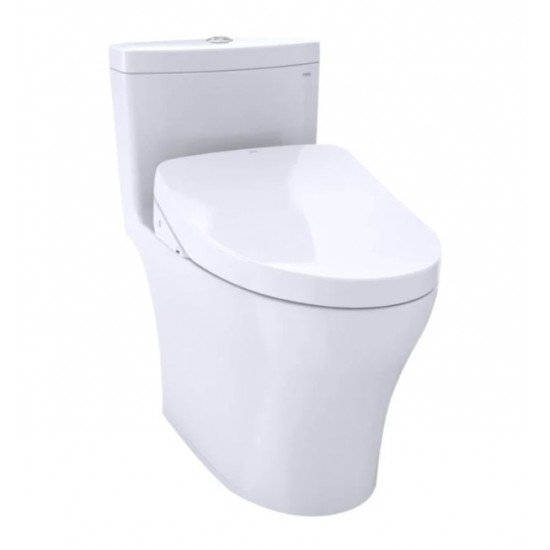 TOTO MW6463056CUMFG#01 Aquia IV 1G One-Piece Elongated Toilet with 1.0 GPF & 0.8 GPF Dual Flush and Washlet+ S550e in Cotton
