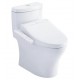 TOTO MW6463074CEMFG#01 Aquia IV 28 3/8" One-Piece 1.28 GPF & 0.8 GPF Dual Flush Elongated Toilet and Washlet+ C2 in Cotton