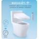 TOTO MW7463084CSMFG#01 Drake 27 1/2" Two-Piece 1.6 GPF & 0.8 GPF Dual Flush Elongated Toilet and Washlet+ C5 in Cotton - Universal Height