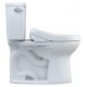 TOTO MW7763046CSFG.10#01 Drake 28 3/8" Two-Piece 1.6 GPF Single Flush Elongated Toilet with Washlet+ S500E in Cotton - 10" Rough-In