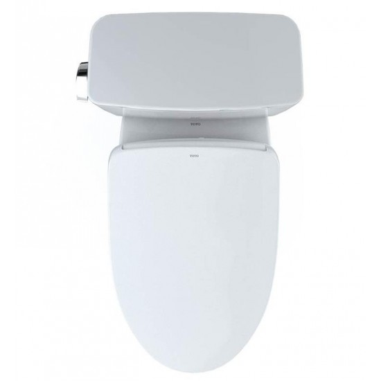 TOTO MW7863056CEG#01 Drake 28 3/8" Transitional Two-Piece 1.28 GPF Single Flush Elongated Toilet with Washlet+ S550E in Cotton
