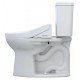 TOTO MW7763084CEFG#01 Drake 28 3/8" Two-Piece 1.28 GPF Single Flush Elongated Toilet with Washlet+ C5 in Cotton - Universal Height