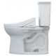 TOTO MW7863074CEG#01 Drake 28 3/8" Transitional Two-Piece 1.28 GPF Single Flush Elongated Toilet with Washlet+ C2 in Cotton