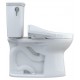 TOTO MW7863074CEFG.10#01 Drake 28 3/8" Transitional Two-Piece 1.28 GPF Single Flush Elongated Toilet with Washlet+ C2 in Cotton - 10" Rough-In