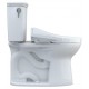 TOTO MW7863074CEG#01 Drake 28 3/8" Transitional Two-Piece 1.28 GPF Single Flush Elongated Toilet with Washlet+ C2 in Cotton