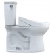 TOTO MW7863084CEFG.10#01 Drake 28 3/8" Transitional Two-Piece 1.28 GPF Single Flush Elongated Toilet with Washlet+ C5 in Cotton - 10" Rough-In