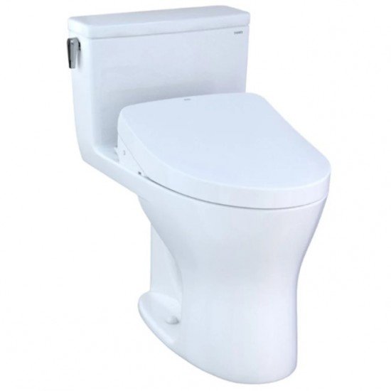 TOTO MW8563046CUMGA#01 Ultramax 27 3/8" One Piece 1.0 GPF & 0.8 GPF Dual Flush Elongated Toilet and Washlet+ S500E with Auto Flush