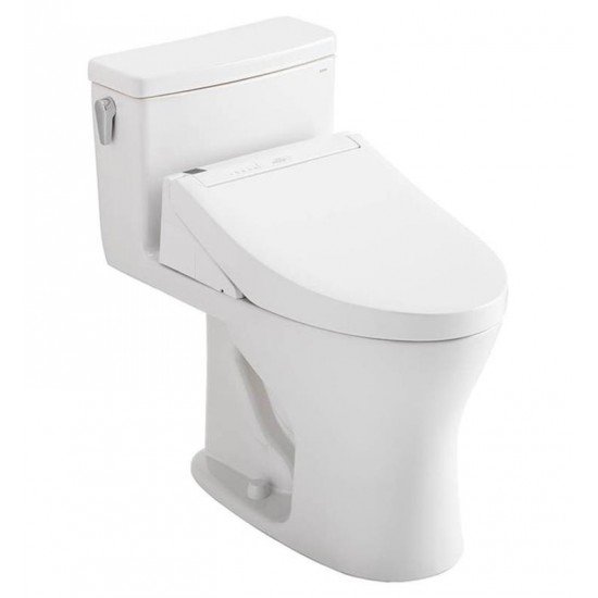 TOTO MW8563084CEMG#01 Ultramax 28 1/4" One-Piece 1.28 GPF & 0.8 GPF Dual Flush Elongated Toilet and Washlet+ C5 in Cotton