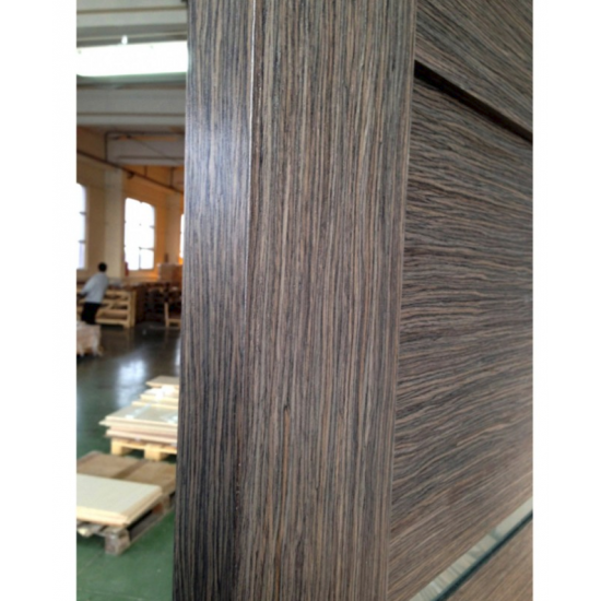 Ville Venice Grey Oak Wood Veneer Modern Interior Door with Glass