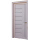 Ville Miami White Wood Veneer Modern Interior Door with Frosted Glass