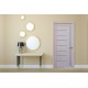 Ville Miami White Wood Veneer Modern Interior Door with Frosted Glass