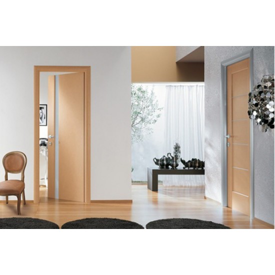 Ville Dominika Bleached Oak Wood Veneer Modern Interior Door with Bronze Glass