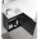 Fresca FCB8003BW-I Valencia 20" Black Wall Hung Modern Bathroom Vanity
