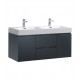 Fresca FCB8348GG-D-I Valencia 48" Dark Slate Gray Wall Hung Double Sink Modern Bathroom Vanity