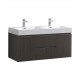 Fresca FCB8348GO-D-I Valencia 48" Gray Oak Wall Hung Double Sink Modern Bathroom Vanity