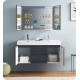 Fresca FCB8348GG-D-I Valencia 48" Dark Slate Gray Wall Hung Double Sink Modern Bathroom Vanity