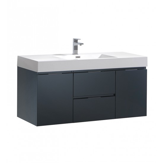 Fresca FCB8348GG-I Valencia 48" Dark Slate Gray Wall Hung Modern Bathroom Vanity