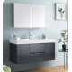 Fresca FCB8348GG-I Valencia 48" Dark Slate Gray Wall Hung Modern Bathroom Vanity