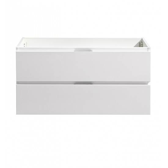 Fresca FCB8342WH Valencia 42" Glossy White Wall Hung Modern Bathroom Cabinet