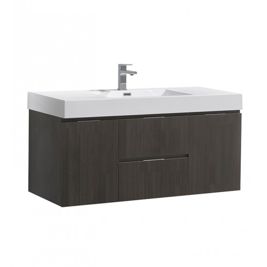 Fresca FCB8348GO-I Fresca Valencia 48" Gray Oak Wall Hung Modern Bathroom Vanity