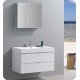 Fresca FCB8342WH-I Valencia 42" Glossy White Wall Hung Modern Bathroom Vanity