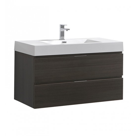 Fresca FCB8342GO-I Valencia 42" Gray Oak Wall Hung Modern Bathroom Vanity