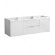 Fresca FCB8348WH Valencia 48" Glossy White Wall Hung Single Sink Modern Bathroom Cabinet