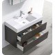 Fresca FCB8342GO-I Valencia 42" Gray Oak Wall Hung Modern Bathroom Vanity