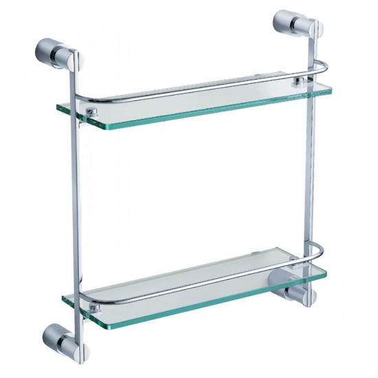 Fresca FAC0146 Magnifico 2 Tier Glass Shelf in Chrome