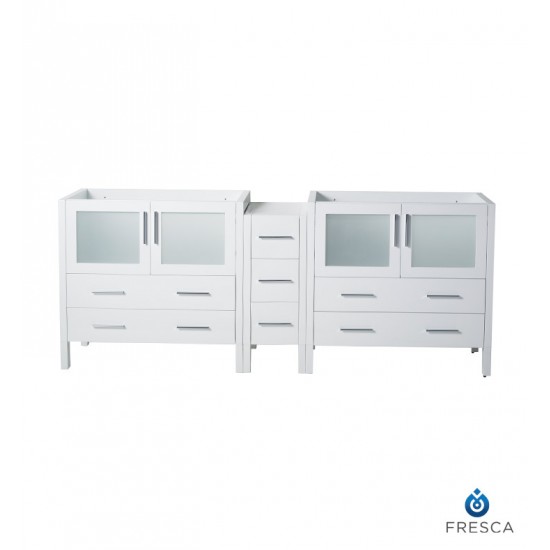 Fresca FCB62-301230WH Torino 72" White Modern Bathroom Cabinets