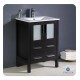 Fresca FCB6224ES-I Torino 24" Espresso Modern Bathroom Cabinet with Integrated Sink