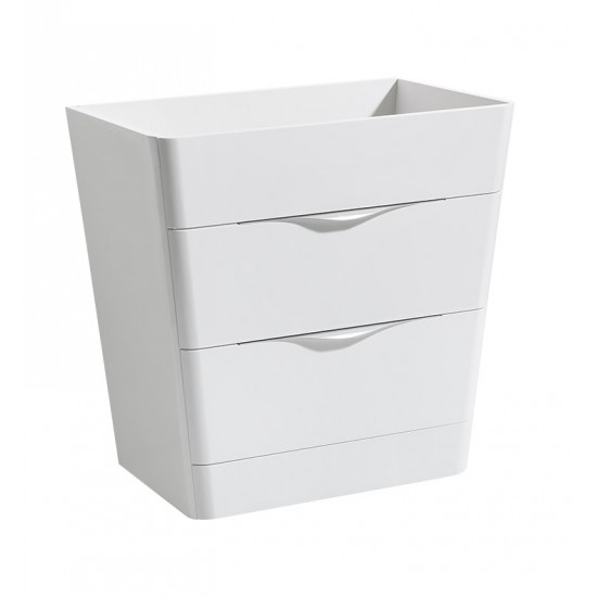 Fresca FCB8532WH Milano 32" Glossy White Modern Bathroom Cabinet