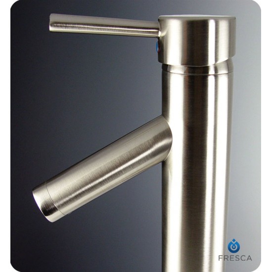 Fresca FFT1045BN Soana Single Hole Vessel Mount Bathroom Faucet in Brushed Nickel