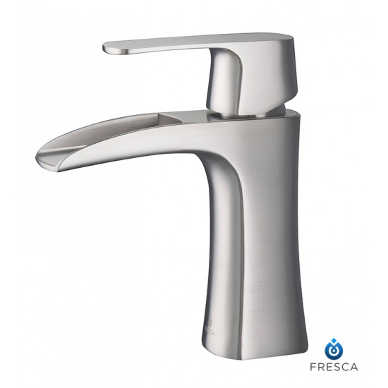 Fresca FFT3071BN Fortore Single Hole Mount Bathroom Faucet in Brushed Nickel
