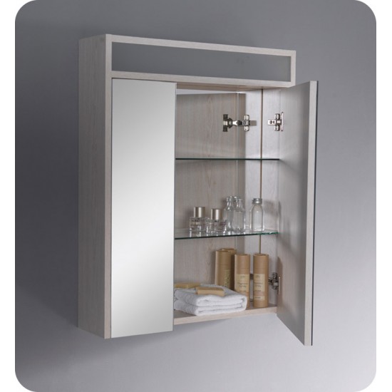 Fresca FMC3001 Light Oak Bathroom Medicine Cabinet with Three Level Shelving