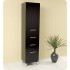 Fresca Espresso Bathroom Linen Side Cabinet with 3 Pull Out Drawers