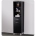 Fresca Espresso Bathroom Linen Side Cabinet with 3 Open Shelves