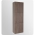 Fresca Gray Oak Bathroom Linen Side Cabinet with 3 Large Storage Areas