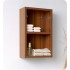 Fresca Teak Bathroom Linen Side Cabinet with 2 Open Storage Areas