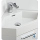 Fresca FVN5084WH Coda 18" Modern Corner Bathroom Vanity in White