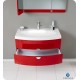 Fresca FVN5092RD Energia 36" Red Modern Bathroom Vanity with Three Panel Folding Mirror