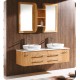 Fresca FVN6119NW Bellezza 59" Natural Wood Modern Double Vessel Sink Bathroom Vanity
