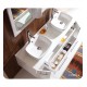 Fresca FVN6119WH Bellezza 59" White Modern Double Vessel Sink Bathroom Vanity