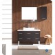 Fresca FVN6123ES Distante 44" Espresso Modern Bathroom Vanity with Mirror and Side Cabinet