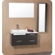 Fresca FVN6163ES Caro 36" Espresso Modern Bathroom Vanity with Mirrored Side Cabinet