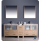 Fresca FCB62-361236LO Torino 83" Light Oak Modern Bathroom Cabinets