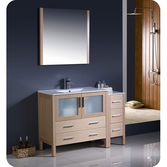 Fresca FCB62-2412LO Torino 36" Light Oak Modern Bathroom Cabinets