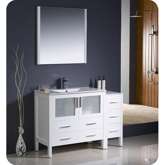 Fresca FCB62-3012WH Fresca Torino 42" White Modern Bathroom Cabinets